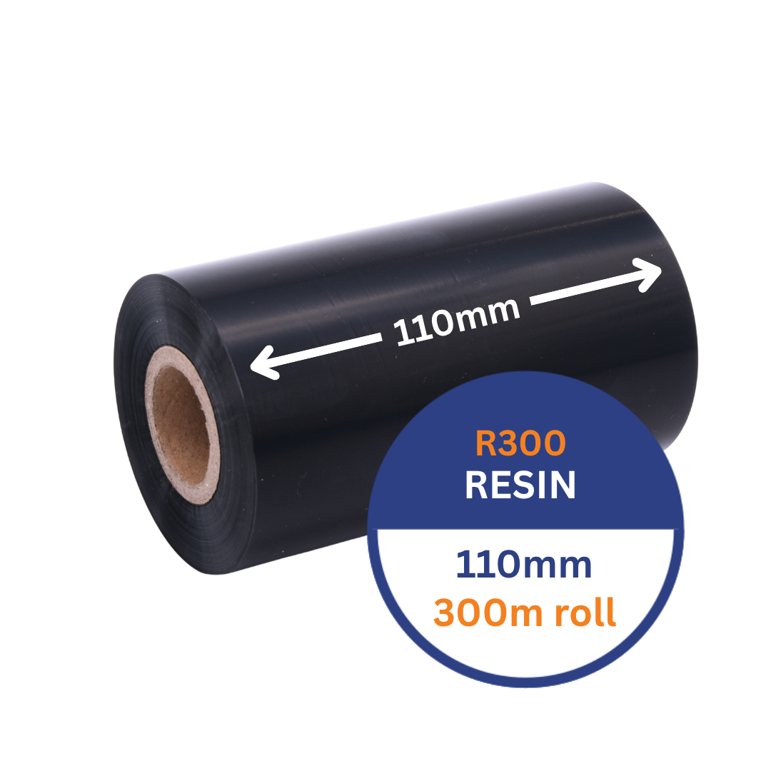 110mmx300M Thermal Resin Ribbon R300 (Near Edge) Black