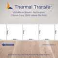 100mm x 98mm Thermal Transfer Labels