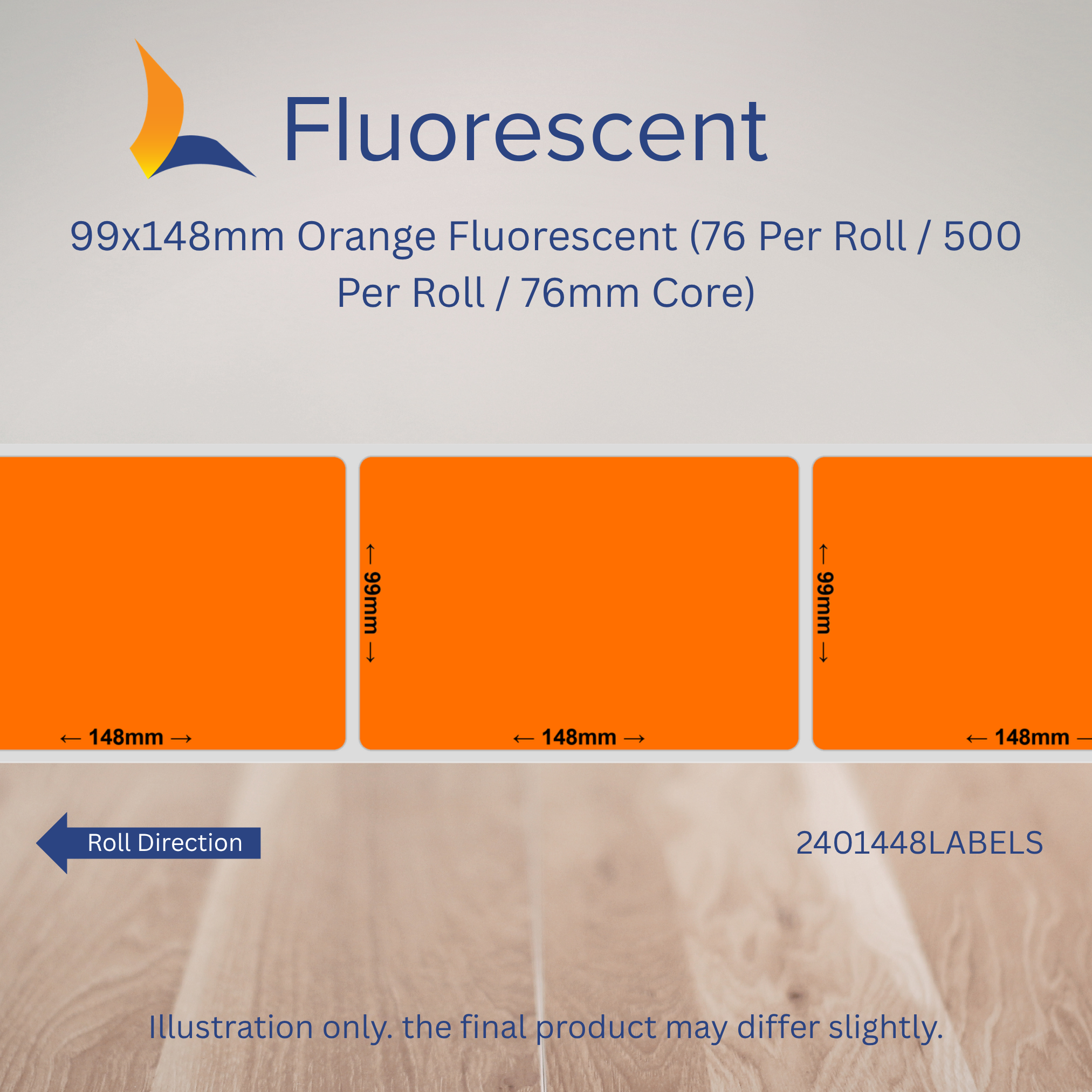 99mm x 148mm Fluorescent Labels