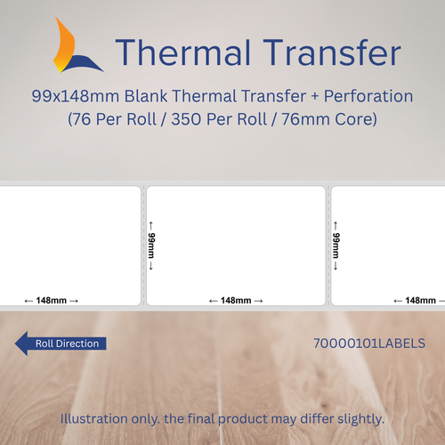 100mm x 150mm Thermal Transfer Labels
