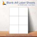 A4 105x99 Labels – 6 per Sheet