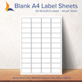 A4 48.5x25.4 Labels – 44 per Sheet