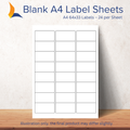 A4 64x33 Labels – 24 per Sheet