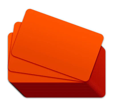 Orange PVC Cards (0.76mm) - 500/Pack