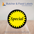 Circle Yellow & Black Labels