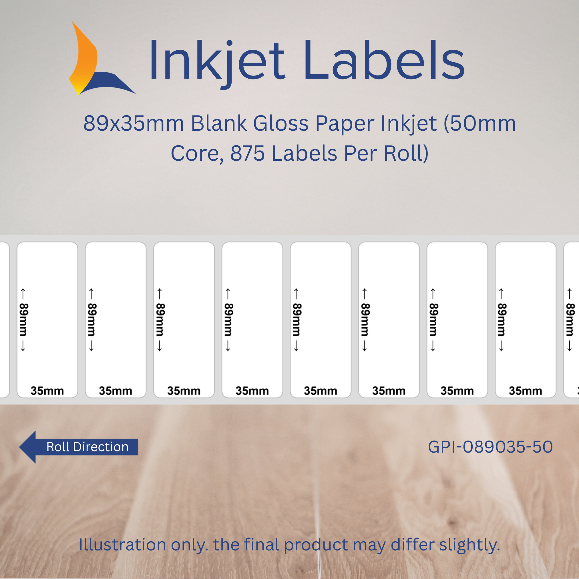 89x35mm Blank Inkjet Labels