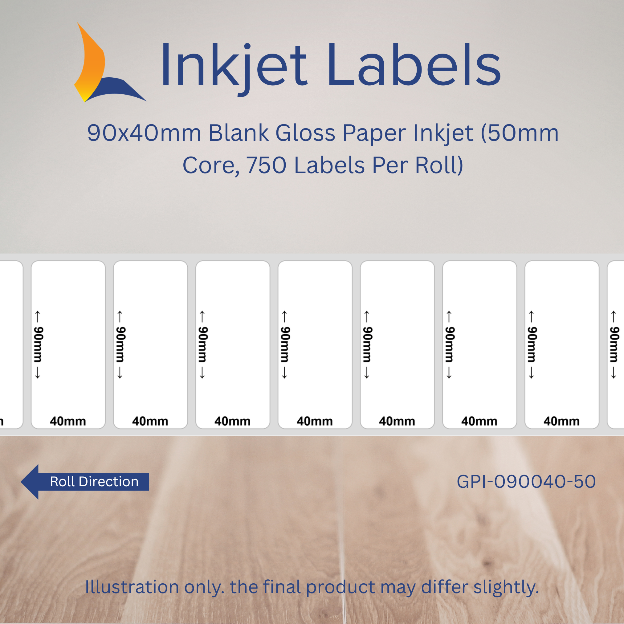 90x40mm Blank Inkjet Labels