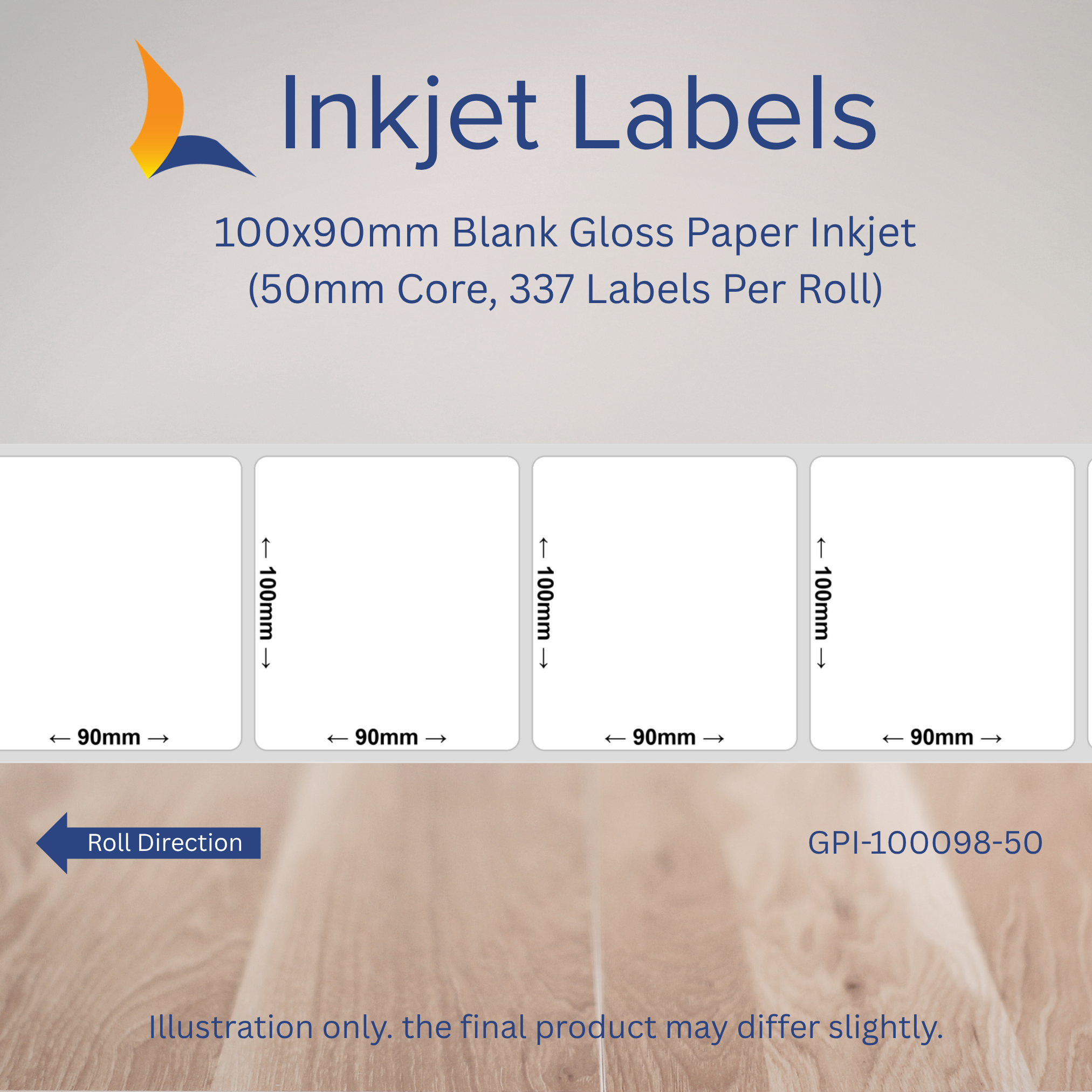 100x90mm Blank Inkjet Labels