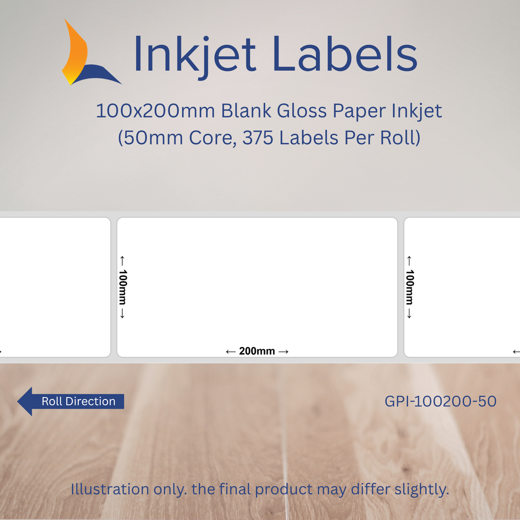 100x200mm Blank Inkjet Labels