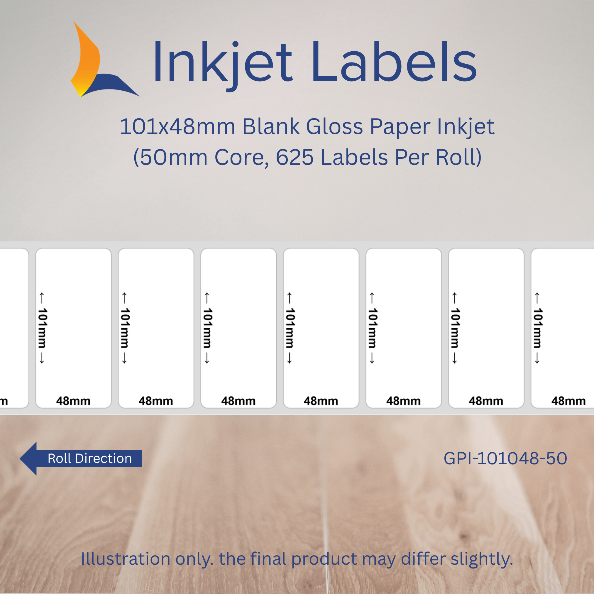 101x48mm Blank Inkjet Labels