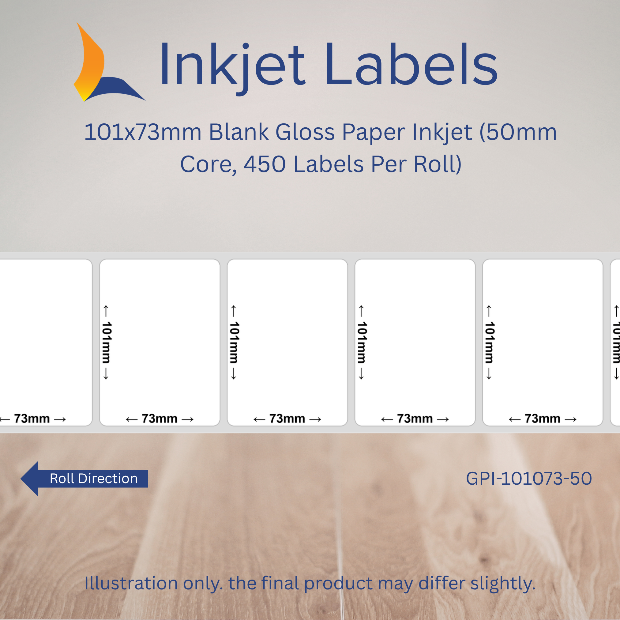 101x73mm Blank Inkjet Labels