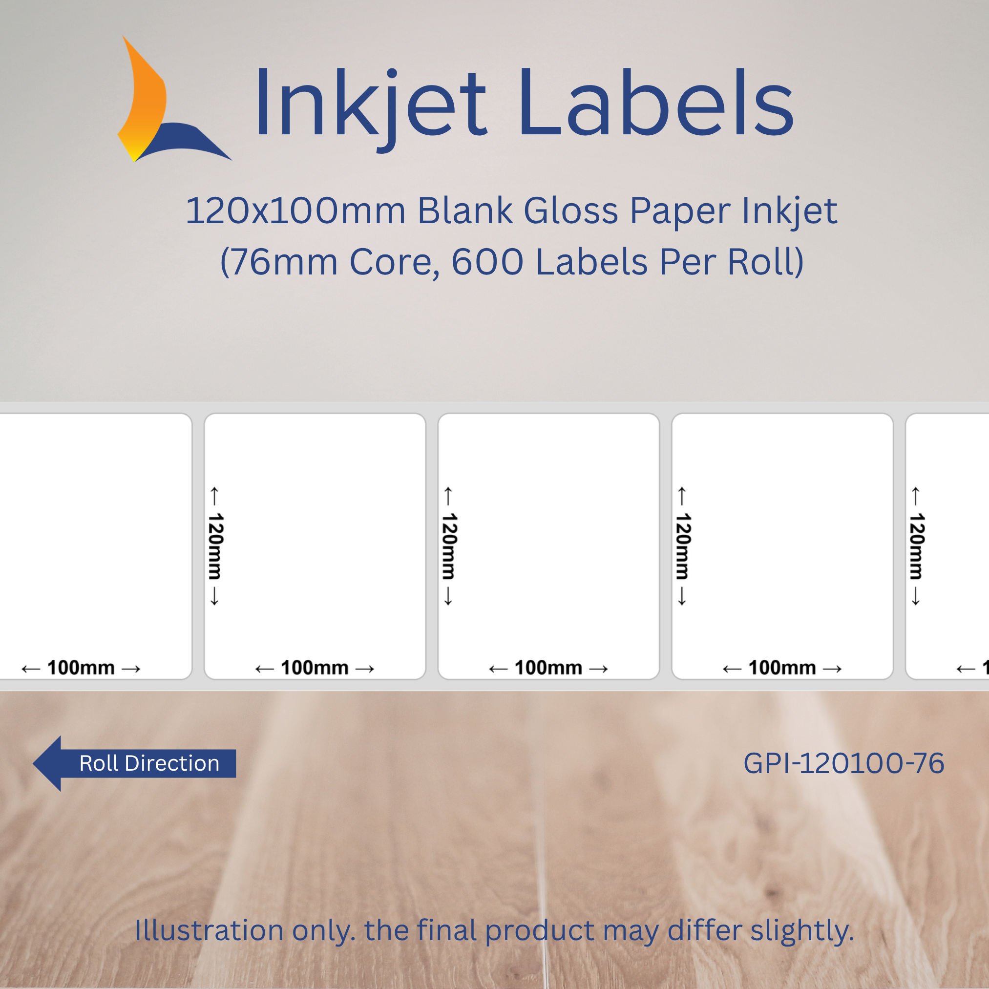 120x100mm Blank Inkjet Labels