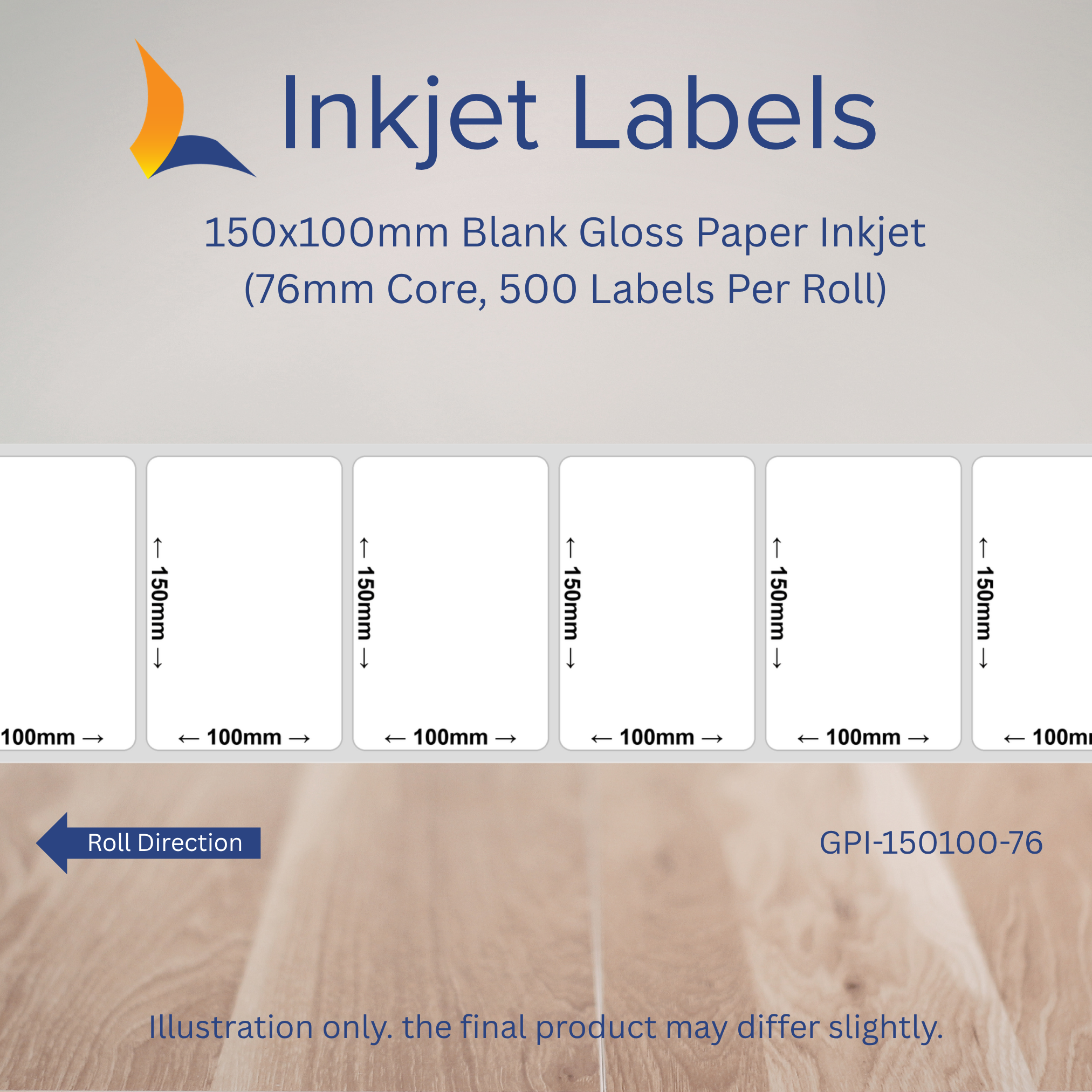 150x100mm Blank Inkjet Labels