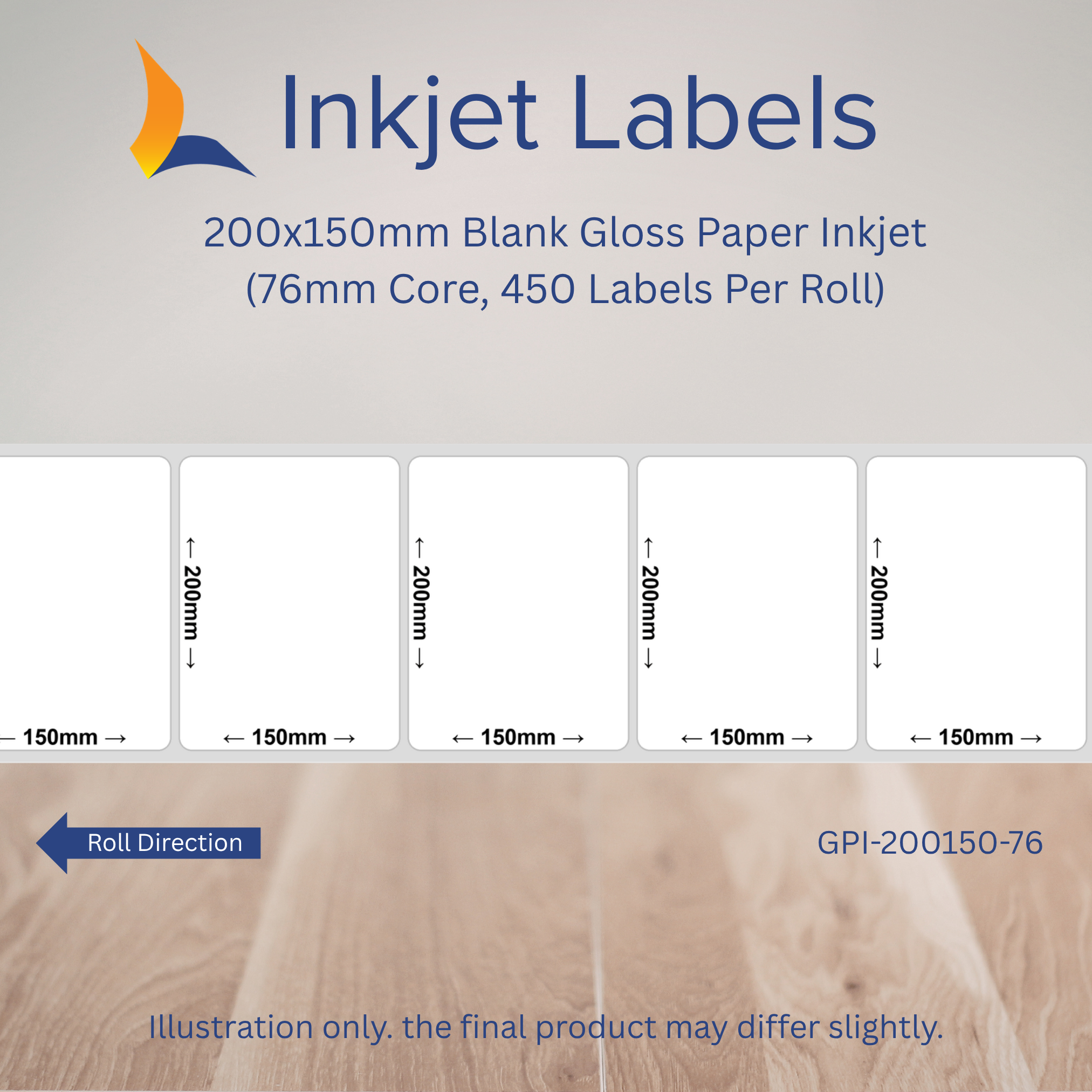 200x150mm Blank Inkjet Labels