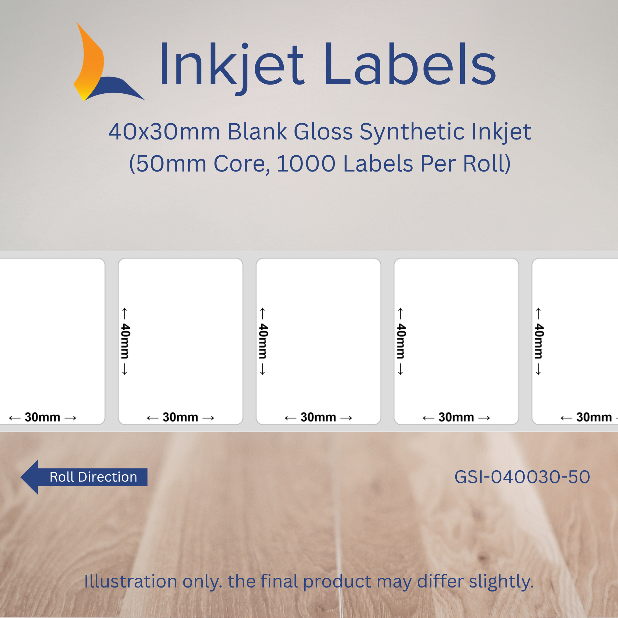 40x30mm Blank Inkjet Labels