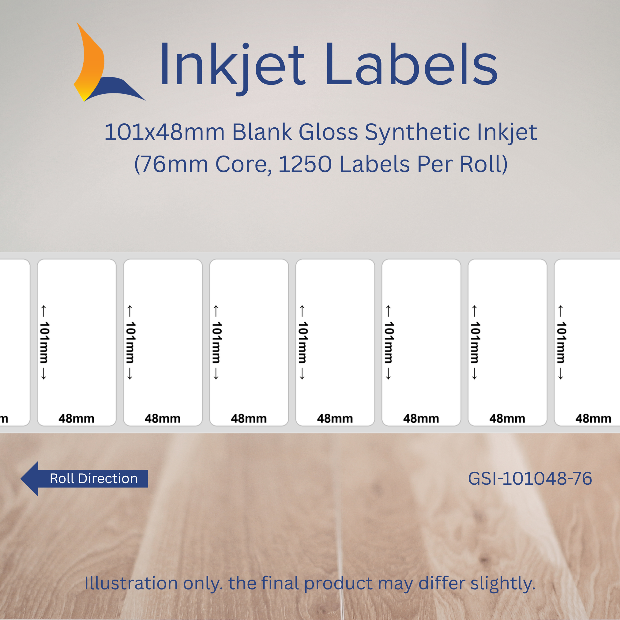 101x48mm Blank Inkjet Labels