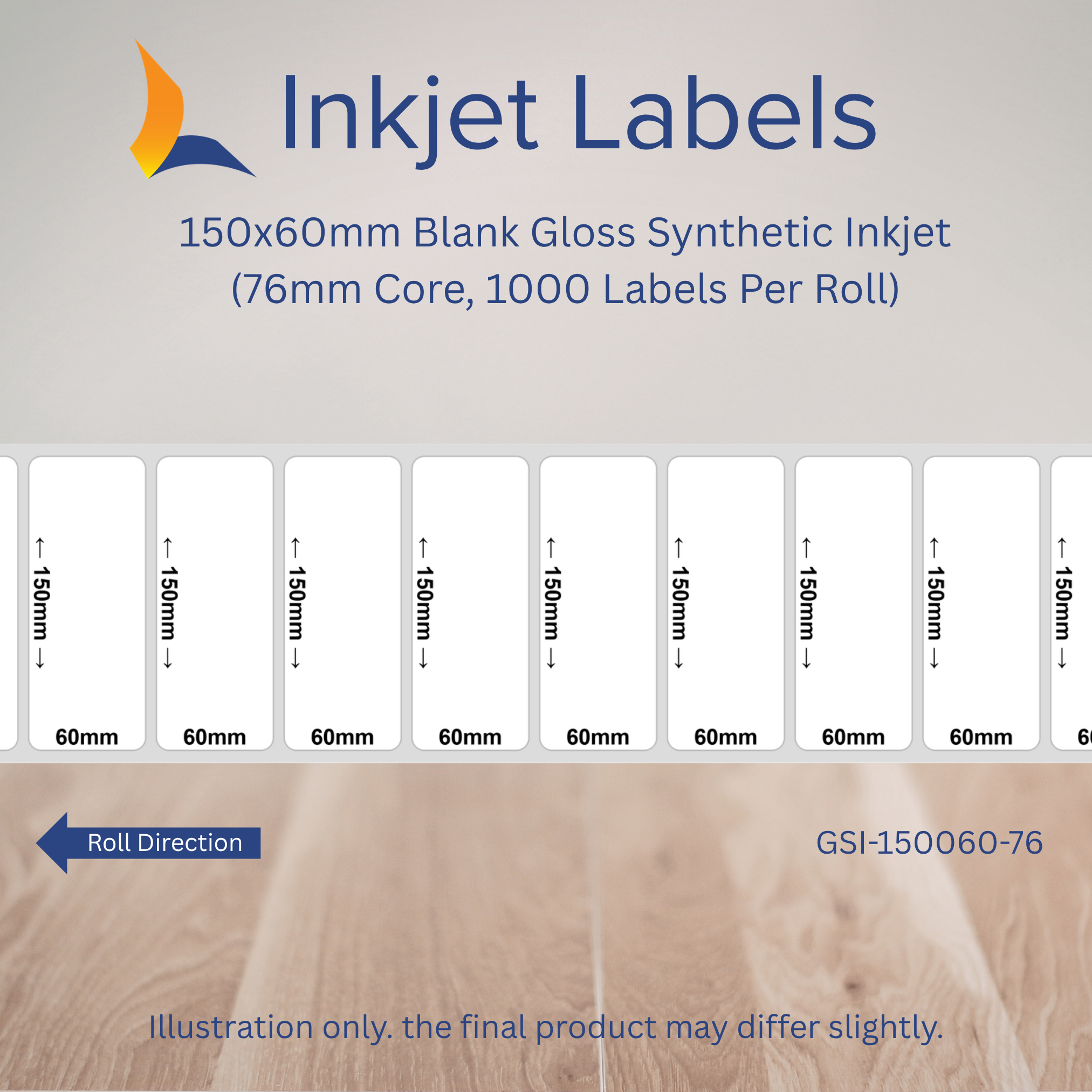 150x60mm Blank Inkjet Labels
