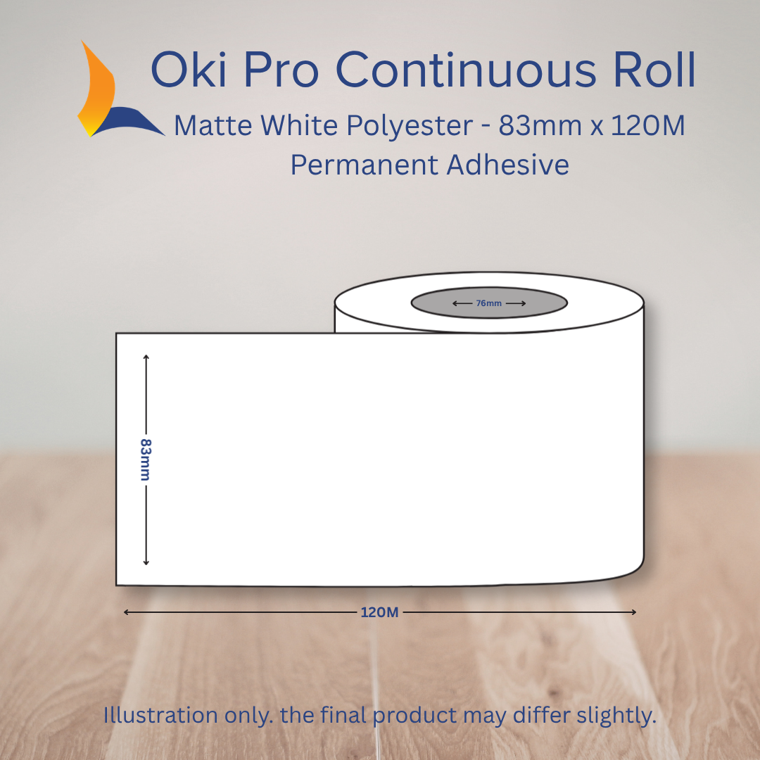 83mm OKI Pro Continuous Label Roll
