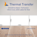 102mm x 187mm Thermal Transfer Labels