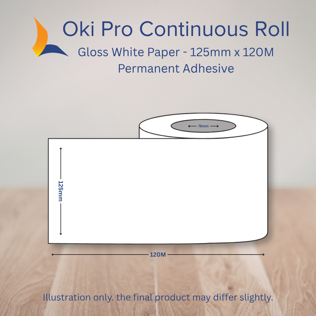 125 OKI Pro Continuous Label Roll