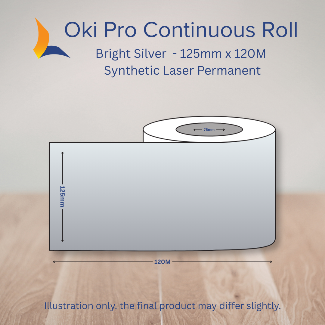 125mm x 120M Bright Silver Syn Laser Perm