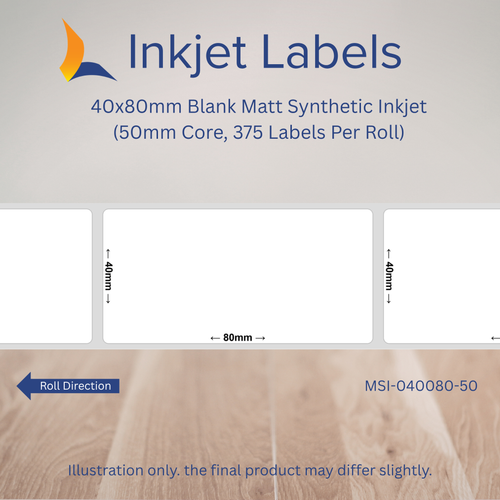40x80mm Blank Inkjet Labels