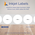 40x40mm Blank Inkjet Labels