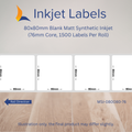 80x80mm Blank Inkjet Labels