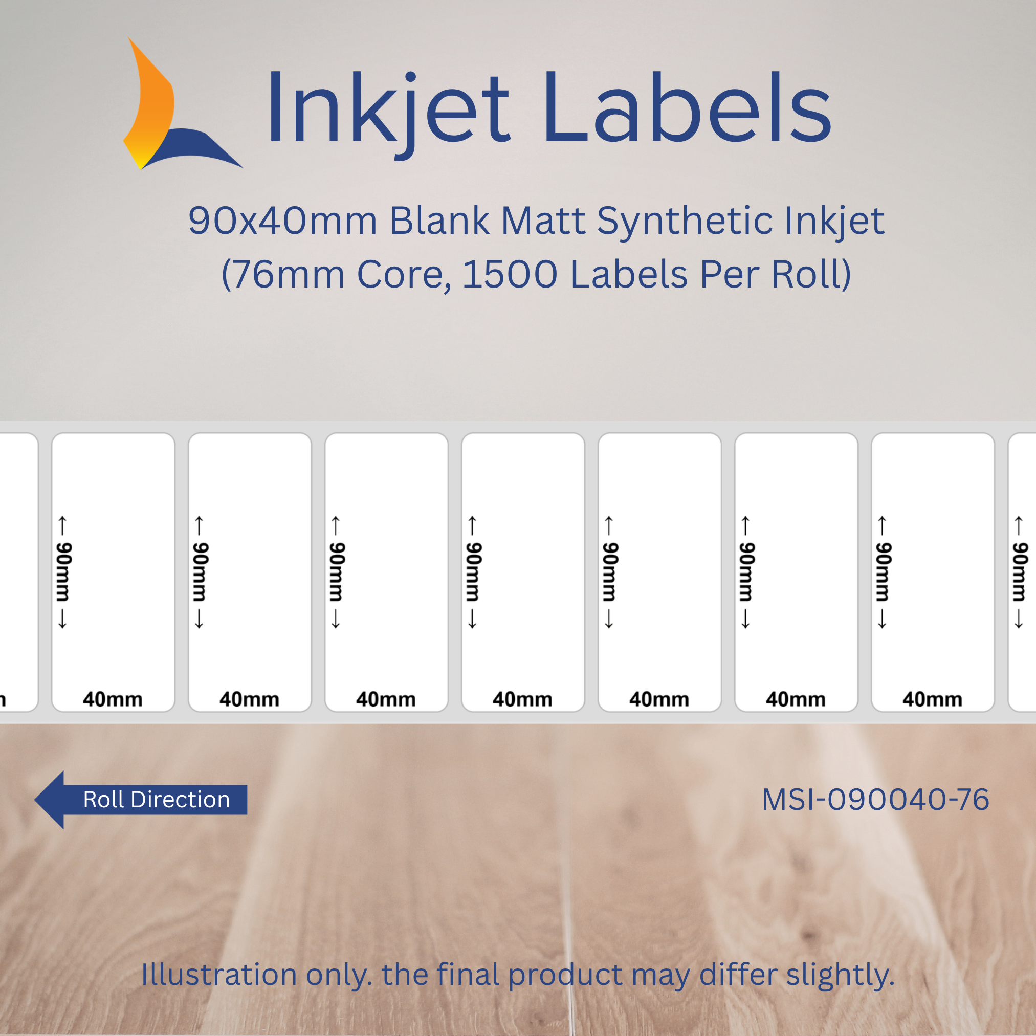 90x40mm Blank Inkjet Labels