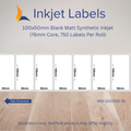 100x50mm Blank Inkjet Labels