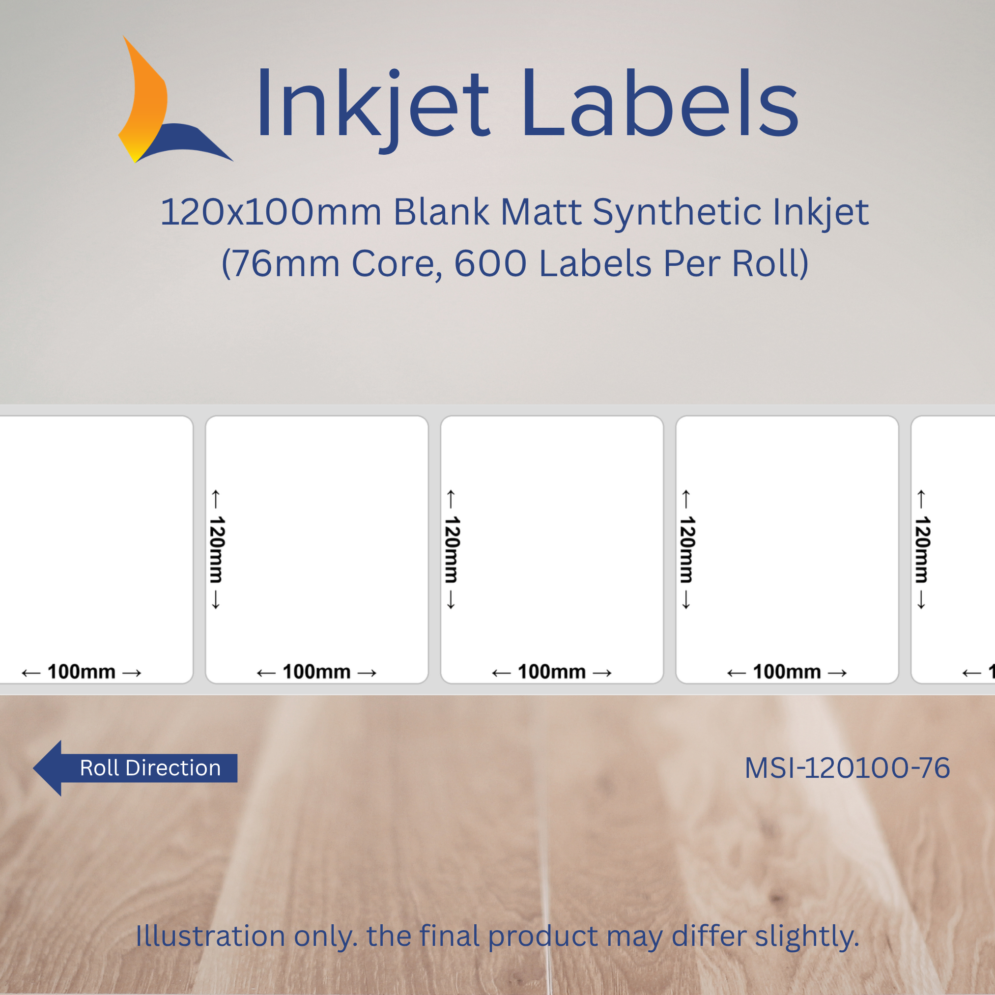 120x100mm Blank Inkjet Labels