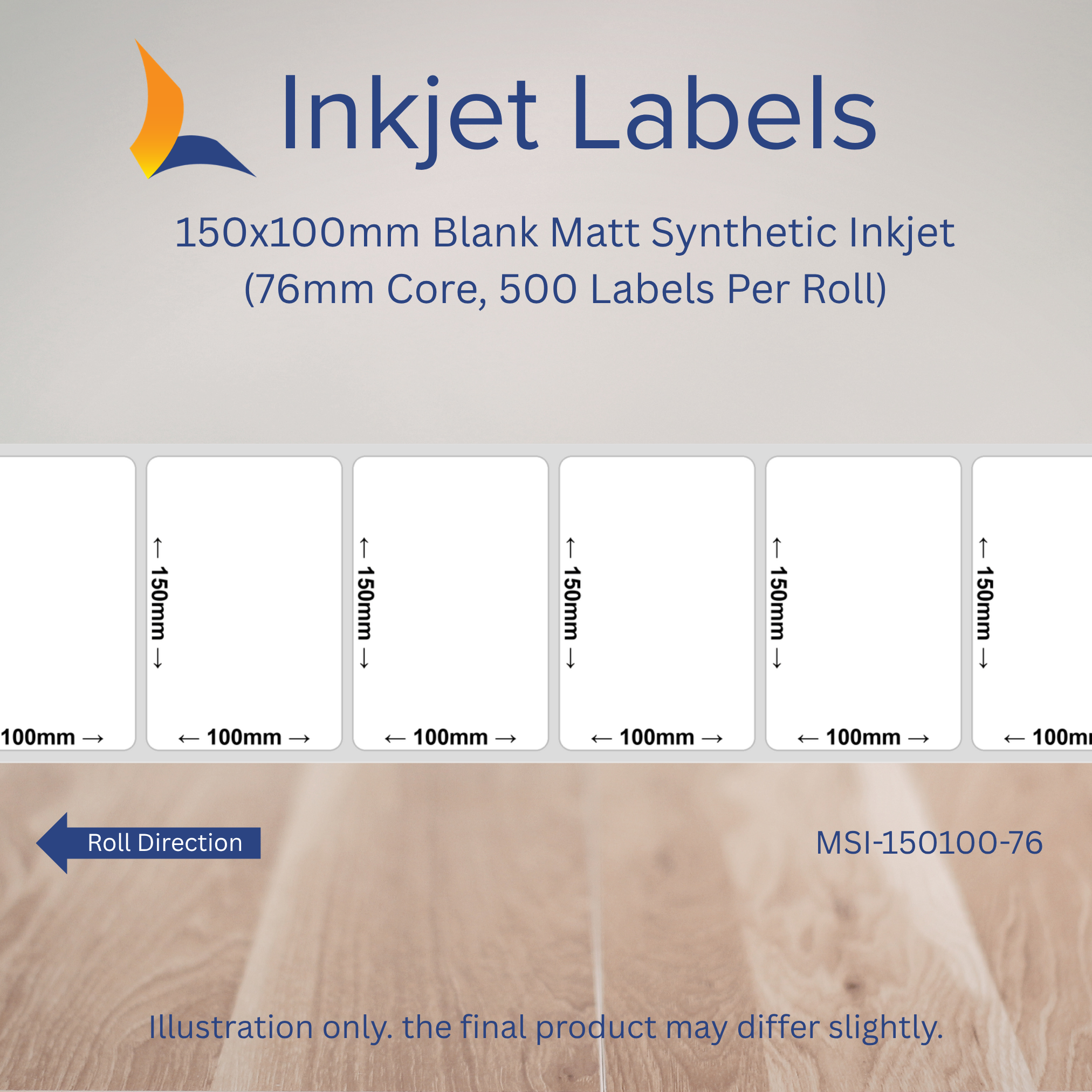 150x100mm Blank Inkjet Labels