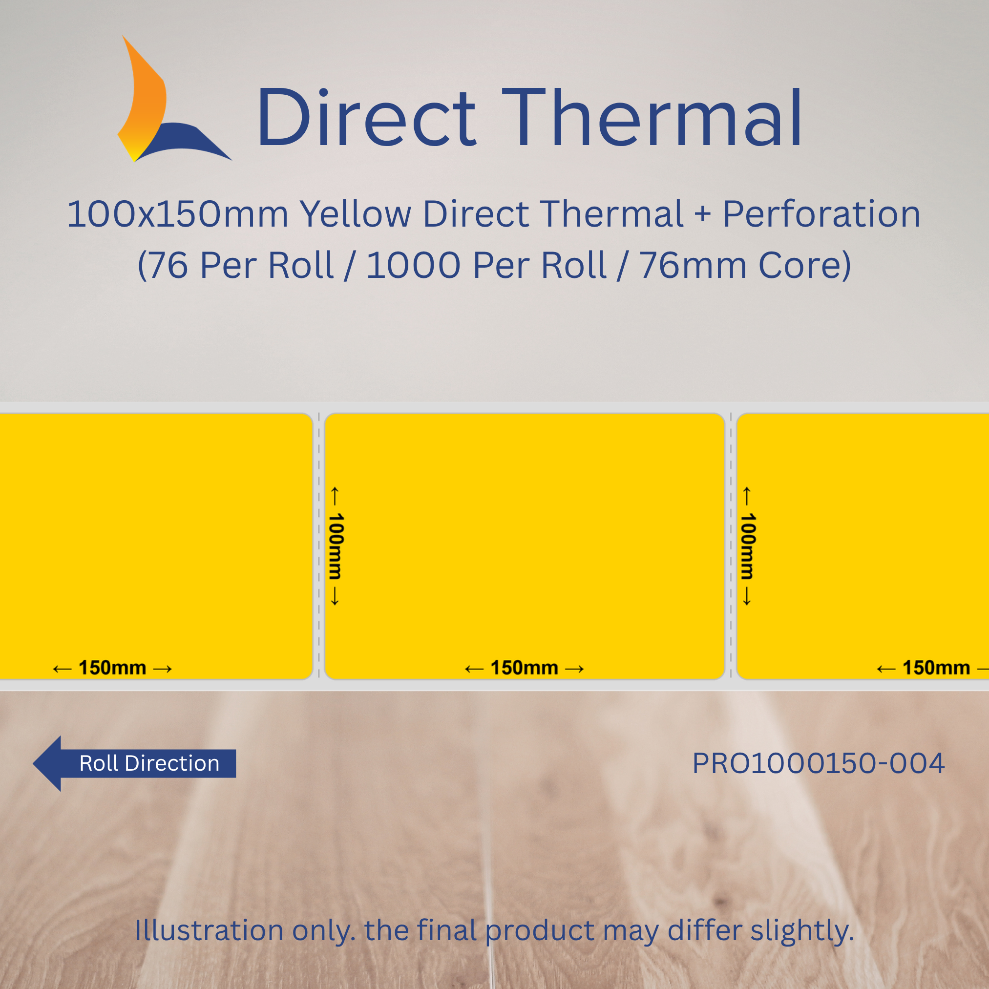100mm x 150mm Direct Thermal Labels