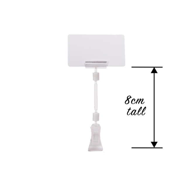 Price Ticket Clamps (8cm high) - 25/Pack