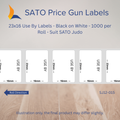 23x16 Use By Labels - Black on White - 1000 per Roll - Suit SATO Judo