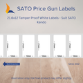 21.6x12 Tamper Proof White Labels - Suit SATO Kendo