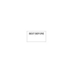 21.6x12 Best Before Labels - Black on White - 1500 per Roll - Suit SATO Kendo