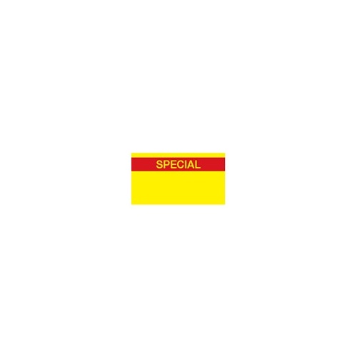 21.6x12 Special Labels - Red on Radiant Yellow - 1500 per Roll - Suit SATO Kendo